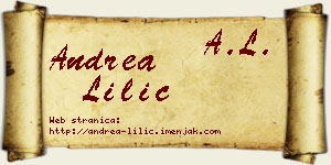 Andrea Lilić vizit kartica